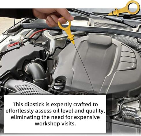 استبدال عصا قياس الزيت، عصا قياس مستوى زيت محرك السيارة OEM #06H-115-611E، عصا قياس ناقل الحركة المتوافقة مع Audi A4 A5 Quattro مع محرك 2.0T، عصا تراجع الزيت لقياس مستوى الزيت in Kuwait
