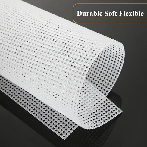 20 PCS Plastic Canvas Sheets 7 Count 9.8X 13.2Inch Plastic Mesh Sheet Large Plastic Canvas for Embroidery Crafting, Acrylic Yarn Crafting, Knit and Crochet Projects in Kuwait