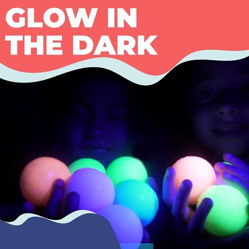 6 Assorted Colors Glow in The Dark Ceiling Balls 1.8 Inch, Luminous Sticky Wall Balls, Elastic Squishy Balls Sensory Fidget Toys Stress Balls for Kids Adults ADHD Gift & Party Favors in Saudi Arabia