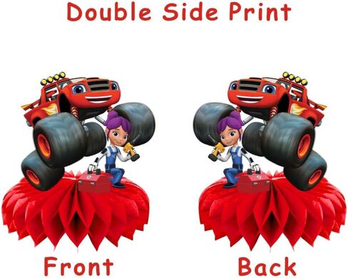 6 قطع من قطعة مركزية للطاولة على شكل قرص العسل من Blaze and the Monster Machines، لوازم الحفلات التي تحمل طابع Blaze، وBlaze and the Monster Machines لتزيين سطح المكتب لحفلات أعياد الميلاد للأطفال in Kuwait