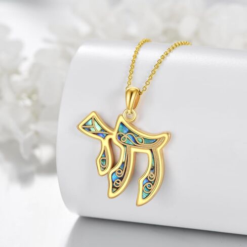 قلادة تشاي 925 من الفضة الاسترليني مطعمة بصدفة أذن البحر تشاي قلادة مجوهرات هدايا للنساء in Kuwait