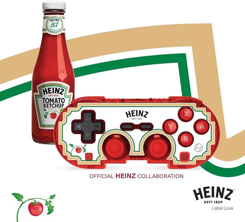إصدار محدود من وحدة التحكم Bluetooth Heinz Pixel Art الرسمية من Hyperkin - مرخصة رسميًا - لجهاز Nintendo Switch®، والكمبيوتر الشخصي، وMac®، وAndroid®، وiOS® (Label Love) in Saudi Arabia