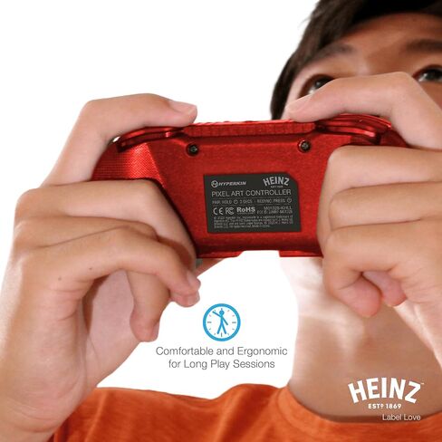 إصدار محدود من وحدة التحكم Bluetooth Heinz Pixel Art الرسمية من Hyperkin - مرخصة رسميًا - لجهاز Nintendo Switch®، والكمبيوتر الشخصي، وMac®، وAndroid®، وiOS® (Label Love) in Saudi Arabia