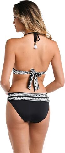 La Blanca Women's Banded Bikini Swimsuit Top, Black//Shadow Floral, 8 in Saudi Arabia