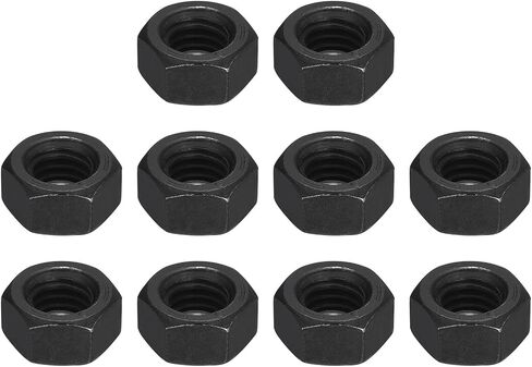 uxcell 1/4-20 UNC Hex Nuts, Carbon Steel Grade 8.8 Black Oxide Hexagon Nut for Screw Bolt, 20 of Pack in Saudi Arabia