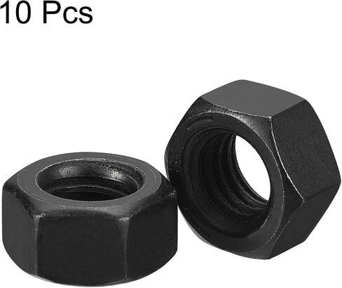 uxcell 1/4-20 UNC Hex Nuts, Carbon Steel Grade 8.8 Black Oxide Hexagon Nut for Screw Bolt, 20 of Pack in Saudi Arabia