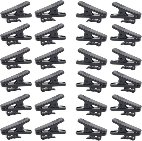 حزمة من 24 مشبك ملابس لسماعات الرأس، مشبك كابل سماعة الرأس، سلك دائري برعم الأذن، سلك تثبيت سماعة الرأس، مشابك ملابس لتثبيت سلك سماعة الأذن/الميكروفون in Kuwait