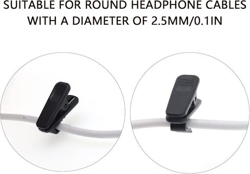 حزمة من 24 مشبك ملابس لسماعات الرأس، مشبك كابل سماعة الرأس، سلك دائري برعم الأذن، سلك تثبيت سماعة الرأس، مشابك ملابس لتثبيت سلك سماعة الأذن/الميكروفون in Kuwait