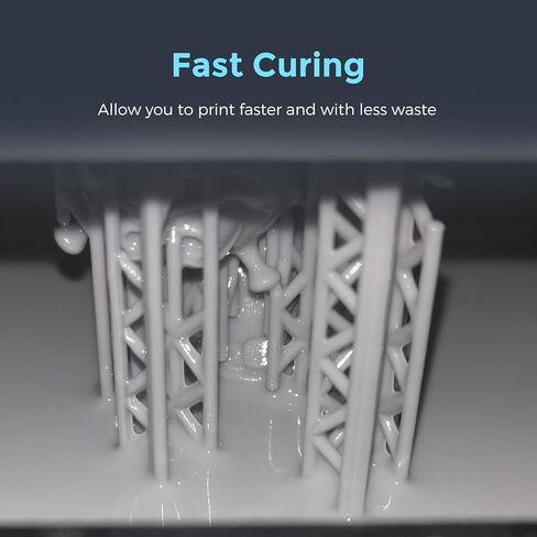 راتنج طابعة ثلاثية الأبعاد Flashforge 1 كجم، راتنج معالجة سريع للأشعة فوق البنفسجية 405 نانومتر سائل طابعة ثلاثية الأبعاد من راتنج فوتوبوليمر قياسي لطباعة LCD/DLP/SLA ثلاثية الأبعاد، دقة عالية وانكماش منخفض، رائحة منخفضة (رمادي ميكا، 1 كجم) in Saudi Arabia