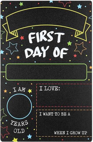 First Day Last Day of School Chalkboard Double Sided Sign - 12" x 7.9" in Saudi Arabia
