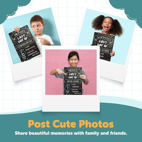 First Day Last Day of School Chalkboard Double Sided Sign - 12" x 7.9" in Saudi Arabia