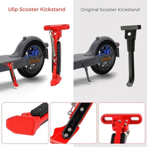ulip Electric Scooter Kickstand-Scooter Footrest Replacement Part- Aluminium Scooter Parking Bracket for Xiaomi M365, 1S, Essential, Pro, Pro2/3 Gotrax G4 Hiboy S2 Black in Saudi Arabia