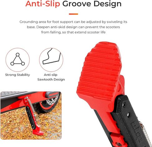 ulip Electric Scooter Kickstand-Scooter Footrest Replacement Part- Aluminium Scooter Parking Bracket for Xiaomi M365, 1S, Essential, Pro, Pro2/3 Gotrax G4 Hiboy S2 Black in Saudi Arabia