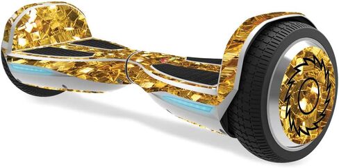 جلد MightySkins متوافق مع لوحة تحوم Razor Hovertrax 1.5 - رقائق ذهبية | غطاء ملتف واقٍ ومتين وفريد ​​من نوعه من الفينيل | سهل التطبيق والإزالة وتغيير الأنماط | صنع في الولايات المتحدة الأمريكية in Saudi Arabia