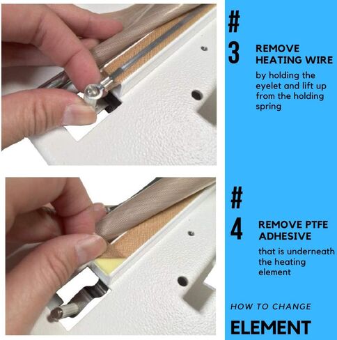 Replacement PTFE Kit for Long 24" 780W Impulse Heat Sealer Machine for Wide Plastic Poly Bag - 2 Heating Elements, 2 PTFE Cover in Saudi Arabia