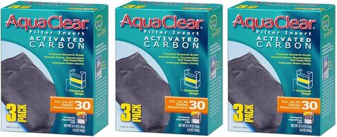 إدراج الكربون المنشط Aquaclear، أحواض السمك سعة 30 جالونًا، 3 عبوات (3 عبوات) in Kuwait