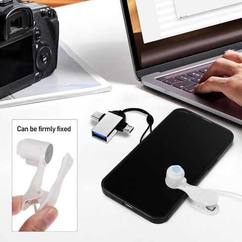 UKCOCO Automatic Phone Screen Clicker, Simulated Finger Clicker Clip-on with 2 in 1 OTG Connector Screen Auto Clicker for Gaming, Shopping, Live Broadcasts in Saudi Arabia