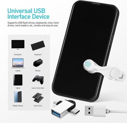 UKCOCO Automatic Phone Screen Clicker, Simulated Finger Clicker Clip-on with 2 in 1 OTG Connector Screen Auto Clicker for Gaming, Shopping, Live Broadcasts in Saudi Arabia