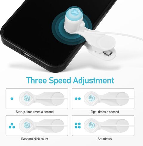 UKCOCO Automatic Phone Screen Clicker, Simulated Finger Clicker Clip-on with 2 in 1 OTG Connector Screen Auto Clicker for Gaming, Shopping, Live Broadcasts in Saudi Arabia