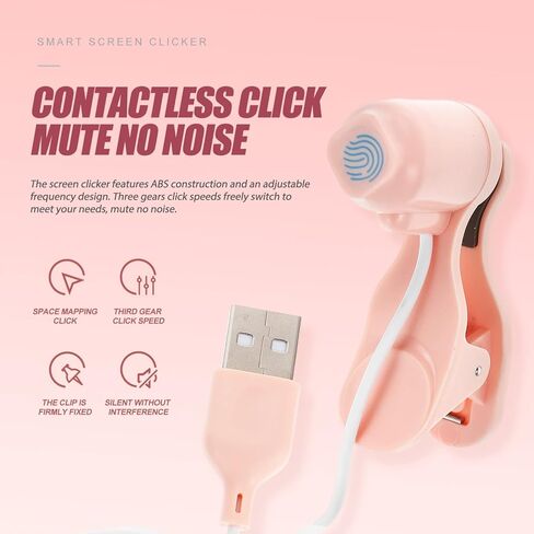UKCOCO Automatic Phone Screen Clicker, Simulated Finger Clicker Clip-on with 2 in 1 OTG Connector Screen Auto Clicker for Gaming, Shopping, Live Broadcasts in Saudi Arabia
