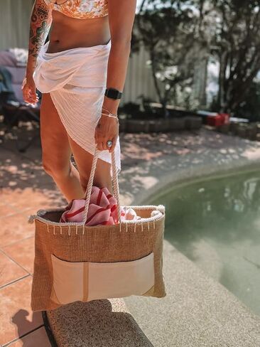 Beach Bag for women - XLarge beach bag for women - Boho Woven Beach travel tote bag in Saudi Arabia