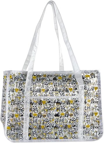 TotePrint Clear PVC Tote Bag,Waterproof Printed Graffiti Hand Bag for Work Shopping,Beach,Stadium,Travel,Swim or Concert in Saudi Arabia