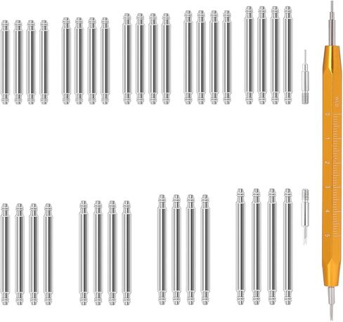 39 Packs Watch Spring Bar Tool Kit, Stainless Steel Pins Assortment with Spring Bar Removal Tool, Watch Strap Replacement Kit, Professional Watch Band Tool Kit for Watch Band Repair,1.8mm in Saudi Arabia
