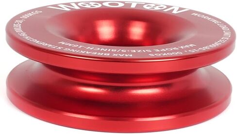 WOOTON Snatch Recovery Ring 66,000 lbs Aluminum,Snatch Block Ring Pulley for Soft Shackle ATV UTV SUV Truck Off-Road Vehicle Towing Rcovery (Red) in Kuwait