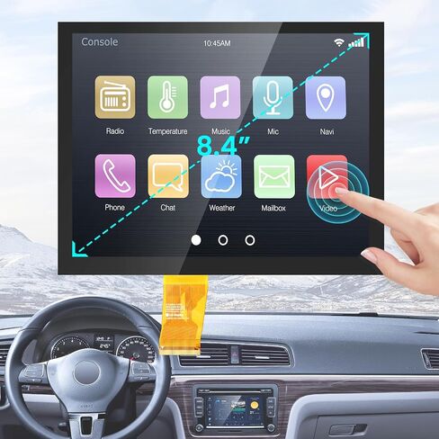 استبدال 8.4 بوصة Uconnect 4C UAQ LCD شاشة لمس راديو الملاحة، استبدال OEM جديد مناسب لسيارة Dodge RAM Jeep Chrysler 2017-2021 LA084X01-SL01 LA084X01SL02 in Kuwait