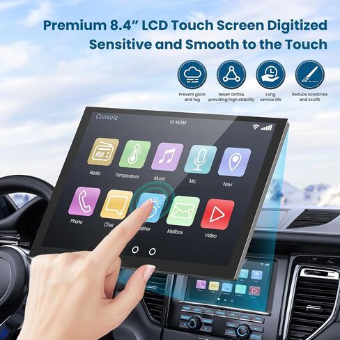 استبدال 8.4 بوصة Uconnect 4C UAQ LCD شاشة لمس راديو الملاحة، استبدال OEM جديد مناسب لسيارة Dodge RAM Jeep Chrysler 2017-2021 LA084X01-SL01 LA084X01SL02 in Kuwait