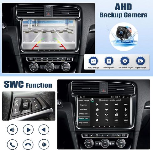 2G+64G Android 13 Car Radio for VW Passat Jetta Seat Golf Skoda Polo Tiguan Beetle with Apple Carplay Android Auto,9'' Touchscreen Volkswagen Stereo with GPS/WiFi/FM/RDS/Bluetooth+Backup Camera in Saudi Arabia