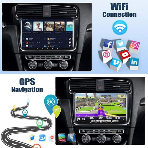 2G+64G Android 13 Car Radio for VW Passat Jetta Seat Golf Skoda Polo Tiguan Beetle with Apple Carplay Android Auto,9'' Touchscreen Volkswagen Stereo with GPS/WiFi/FM/RDS/Bluetooth+Backup Camera in Saudi Arabia