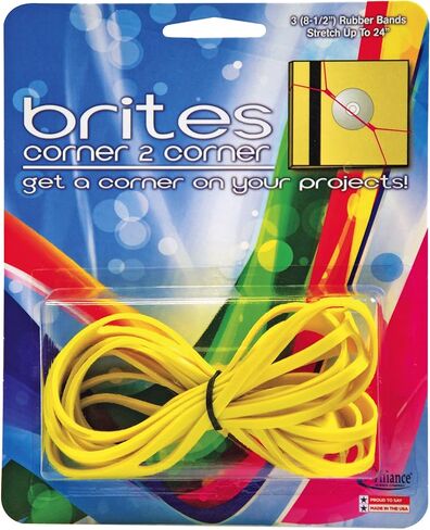 شريط Alliance من الزاوية إلى الزاوية - شريط مطاطي أصفر مقاس 8 1/2 بوصة (07869) in Kuwait