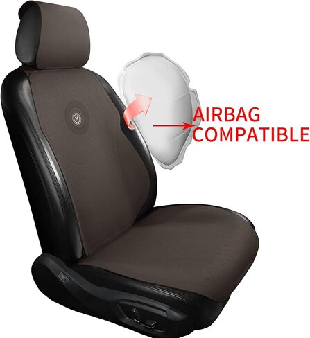 Luxury Suede Leather Universal Car Seat Cover with Headrest, Ultra-Thin and Breathable, Highlight Car Interior with Suede Leather, 5 PCS – Full Set Front Rear Seat Covers (Pink) in Kuwait