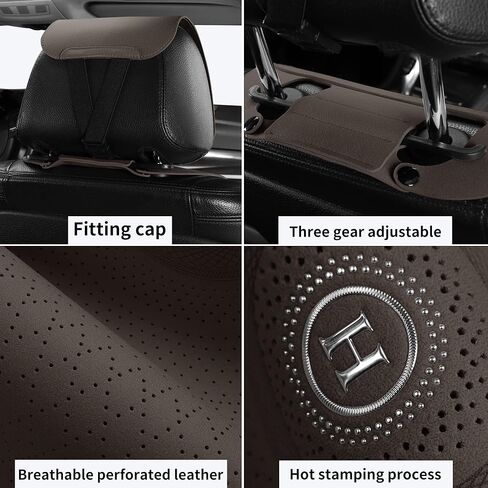 Luxury Suede Leather Universal Car Seat Cover with Headrest, Ultra-Thin and Breathable, Highlight Car Interior with Suede Leather, 5 PCS – Full Set Front Rear Seat Covers (Pink) in Kuwait