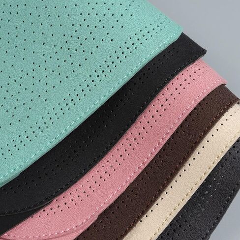 Luxury Suede Leather Universal Car Seat Cover with Headrest, Ultra-Thin and Breathable, Highlight Car Interior with Suede Leather, 5 PCS – Full Set Front Rear Seat Covers (Pink) in Kuwait