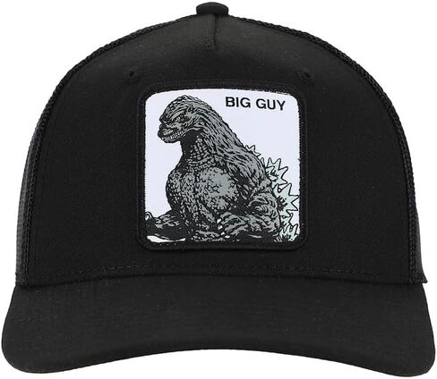 Godzilla Monster in White Square Black Trucker Hat in Saudi Arabia