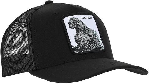 Godzilla Monster in White Square Black Trucker Hat in Saudi Arabia