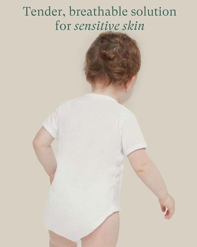 PurComfy Bamboo Viscose Short Sleeve Bodysuit Baby, Unisex Baby | Ideal For Sensitive Skin, Supersoft Summer Bodysuits, One-Piece, Neutral for Boy Girl in Saudi Arabia