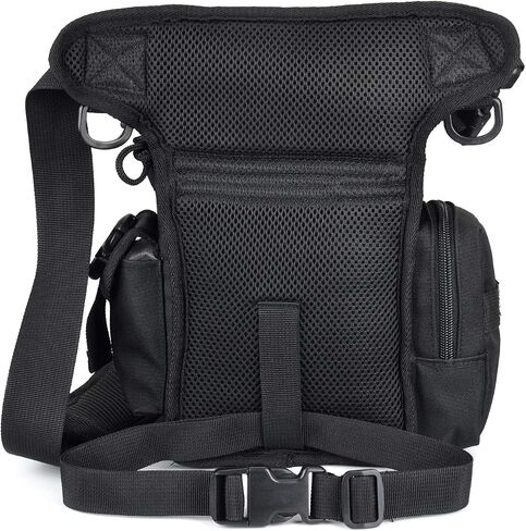 Goldfire Waterproof Military Tactical Drop Leg Pouch Bag Type B Cross Over Leg Rig Outdoor Bike Cycling Hiking Thigh Bag (Black) in Saudi Arabia