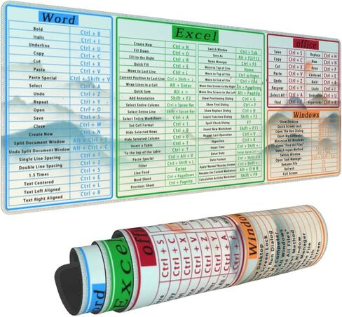 الكمبيوتر مكتب باور بوينت Excel Word مفاتيح الاختصار لوحة الماوس طويلة ممتدة XL لوحة الماوس لوحة مكتب الألعاب الكمبيوتر المكتبي منصات الفئران المطاطية الكبيرة حواف مخيط 31.5 بوصة × 11.8 بوصة in Kuwait