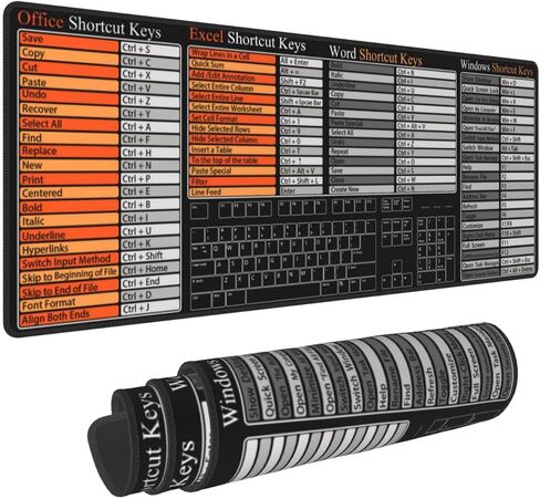 الكمبيوتر مكتب باور بوينت Excel Word مفاتيح الاختصار لوحة الماوس طويلة ممتدة XL لوحة الماوس لوحة مكتب الألعاب الكمبيوتر المكتبي منصات الفئران المطاطية الكبيرة حواف مخيط 31.5 بوصة × 11.8 بوصة in Kuwait