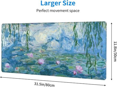 Beach Palm Mouse Pad Stitched Edge XL Large Mousepad 31.5" X 12" Rubber Base Non Slip Desk Mat for Laptop Pc Computer Gaming in Saudi Arabia