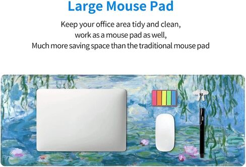 Beach Palm Mouse Pad Stitched Edge XL Large Mousepad 31.5" X 12" Rubber Base Non Slip Desk Mat for Laptop Pc Computer Gaming in Saudi Arabia