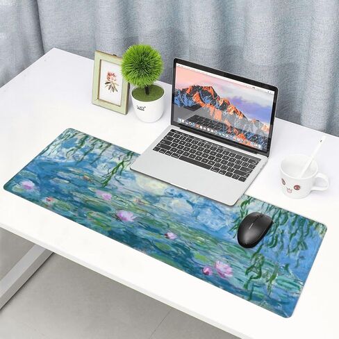 Beach Palm Mouse Pad Stitched Edge XL Large Mousepad 31.5" X 12" Rubber Base Non Slip Desk Mat for Laptop Pc Computer Gaming in Saudi Arabia
