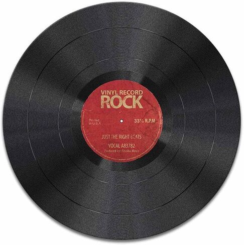WIRESTER Non-Slip Round Mousepad, Vintage Vinyl Record Red Mouse Pad for Home, Office and Gaming Desk in Saudi Arabia