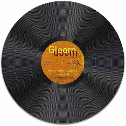 WIRESTER Non-Slip Round Mousepad, Vintage Vinyl Record Red Mouse Pad for Home, Office and Gaming Desk in Saudi Arabia