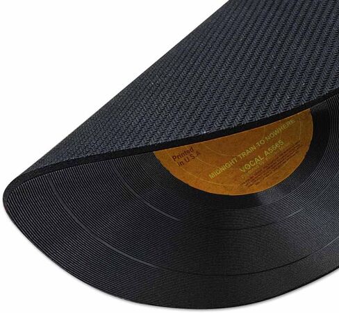 WIRESTER Non-Slip Round Mousepad, Vintage Vinyl Record Red Mouse Pad for Home, Office and Gaming Desk in Saudi Arabia