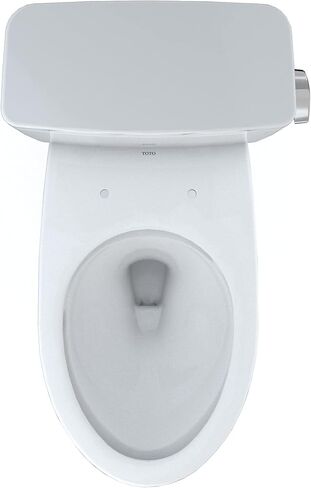 مرحاض TOTO Drake من قطعتين ممدود بارتفاع 1.28 GPF عالمي TORNADO FLUSH مع CEFIONTECT ورافعة رحلة باليد اليمنى، قطن أبيض - CST776CEFRG#01 in Kuwait