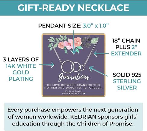 Necklaces for Women, 925 Sterling Silver, Gift For Mom, Grandma, Nana, Gigi, Great Grandma, Stepmom, Sister, Mother In Law,Daughter In Law, Sister In Law, Aunt, Godmother,Best Friend, Mothers Day Gift in Saudi Arabia
